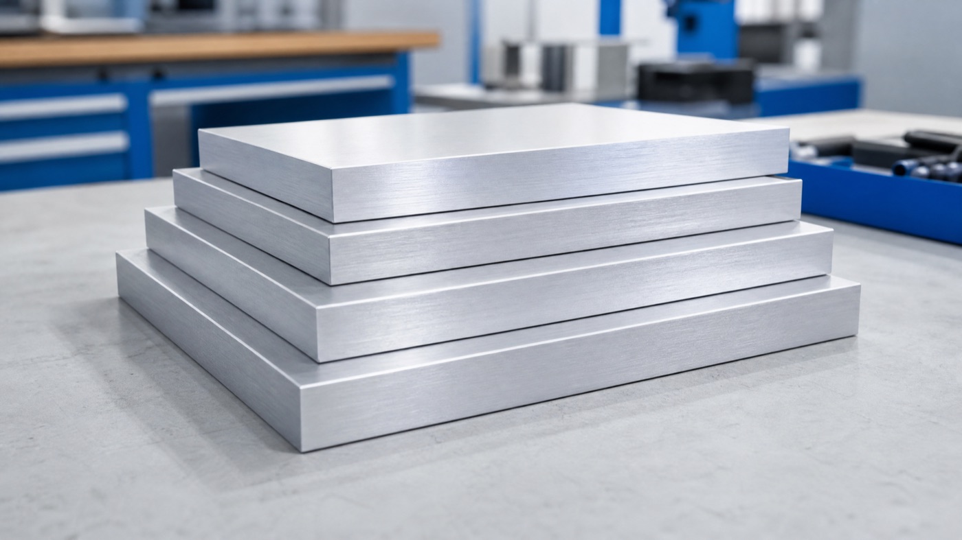 Gestapelte Aluminiumplatten (Symbolbild)